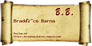 Bradács Barna névjegykártya