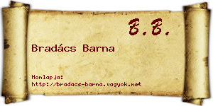 Bradács Barna névjegykártya